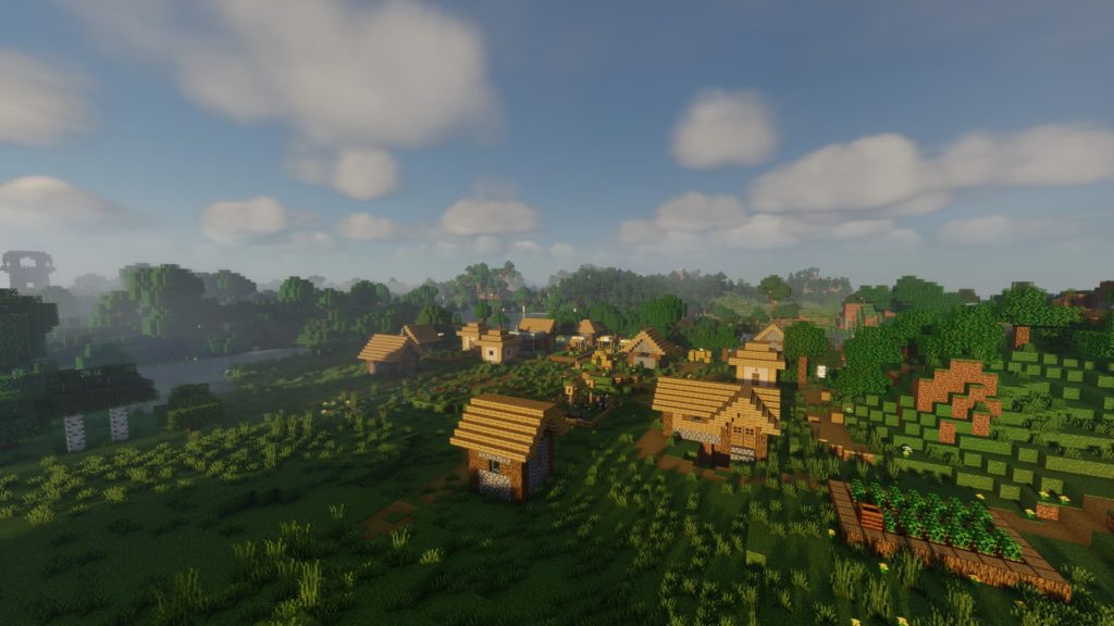 chocapic13s shaders village morning