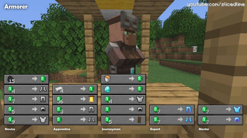 Como negociar e trocar com os aldeões em Minecraft Armorador