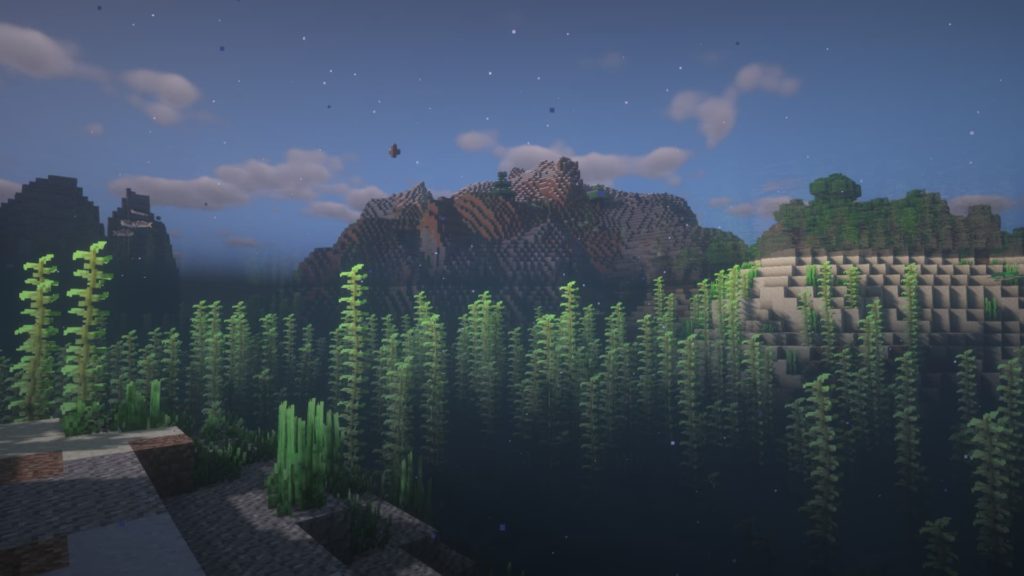 Rendering of BSL Shaders underwater in Minecraft