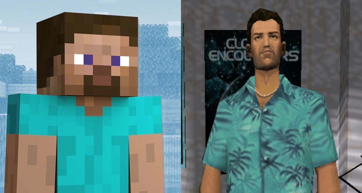 A pele padrão da Minecraft (Steve) seria baseada em Tommy Vercetti, um personagem GTA?