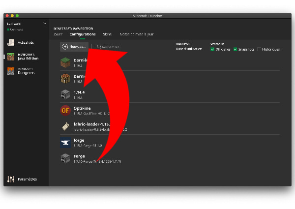 How to change Minecraft version ? configuration new