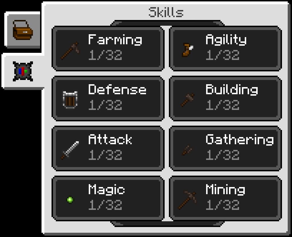 RLCraft : Skillable's skills