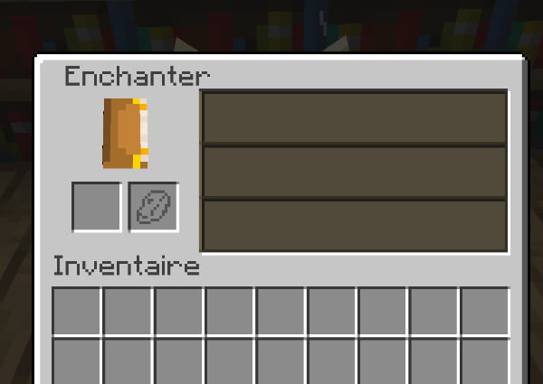 minecraft enchanting table interface