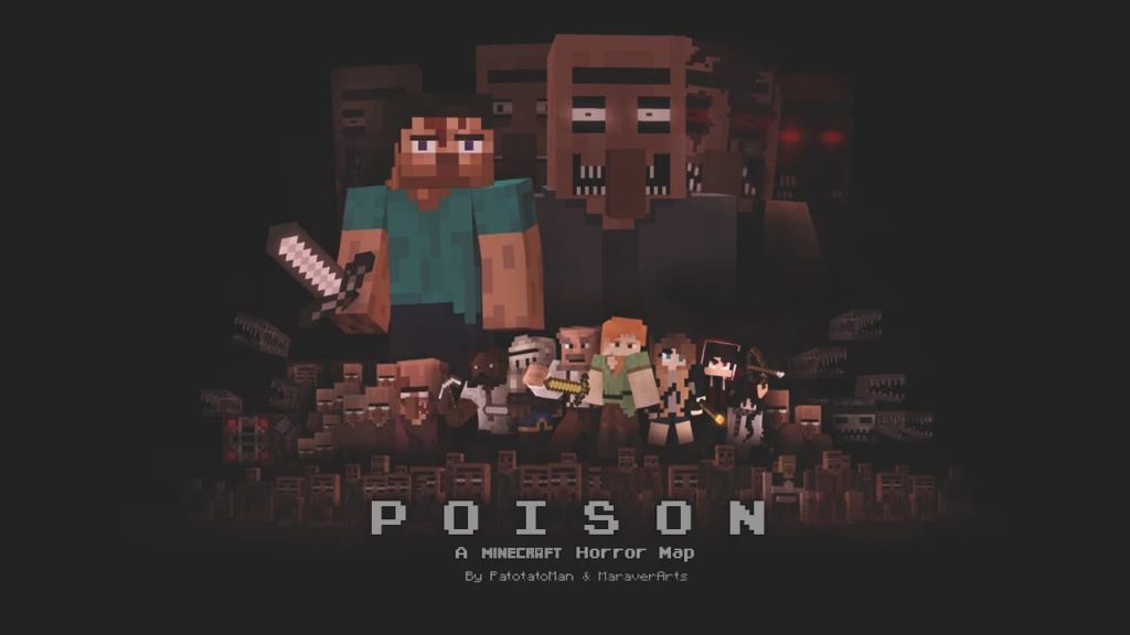 poison map horreur minecraft illustration