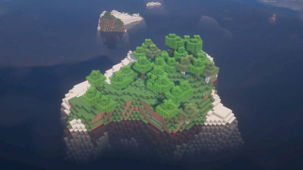 seed minecraft 1 17 island trees