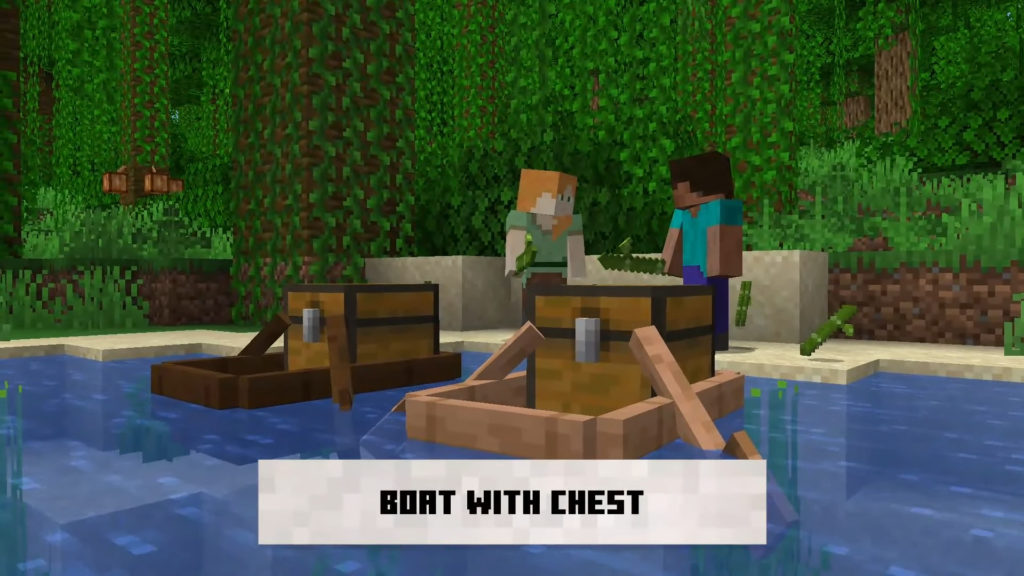 boat with chest minecraft