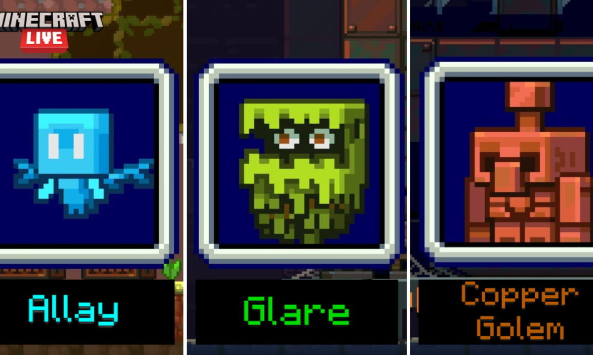 Minecraft Live terá votação do próximo mob do jogo com Glare, Allay e  Copper Golem