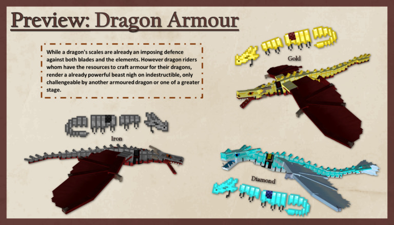 tipo diferente de armadura de dragão