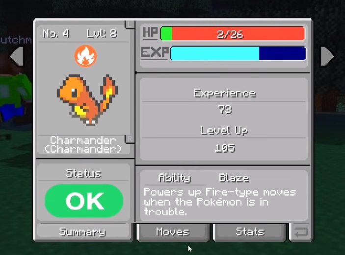 caracteristique pokemon pixelmon mod