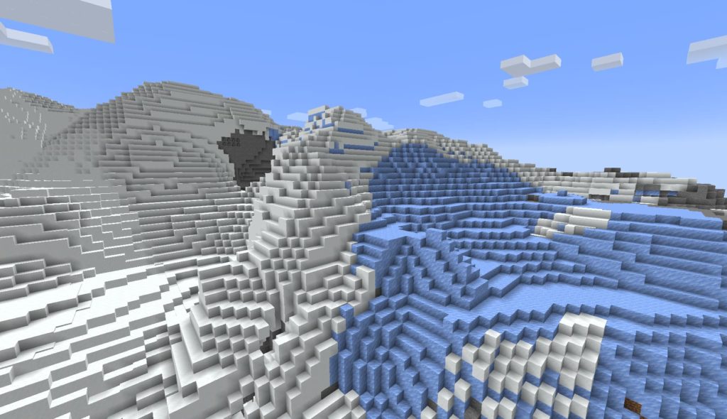 Un bioma de cumbres heladas Minecraft 1.18