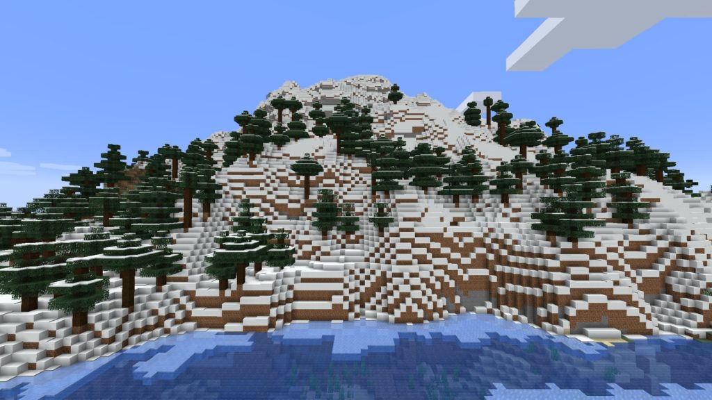 Um bioma de montanha. Minecraft 1.18