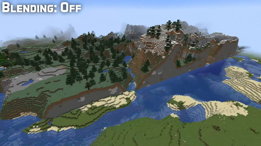 mountain without blending minecraft 1 18