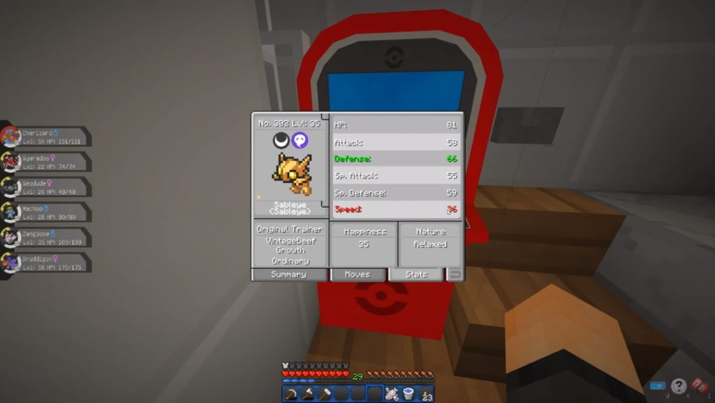 pixelmon reforged mod minecraft menu pokemon