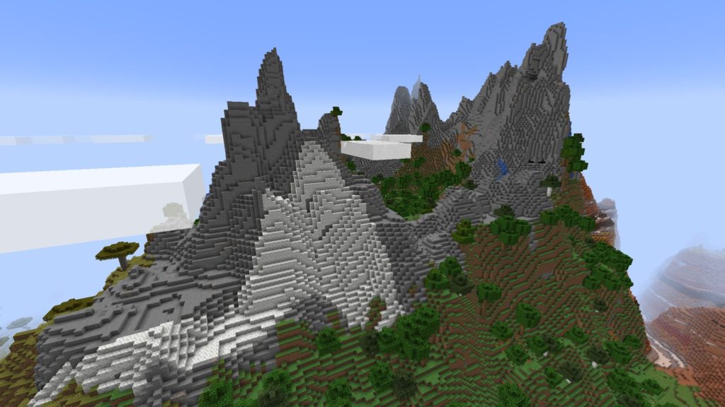 A stony peaks biome Minecraft 1.18