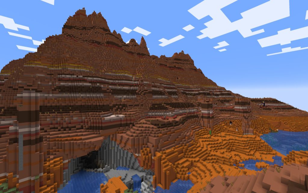 De los badlands al spawn Minecraft seed 1.18