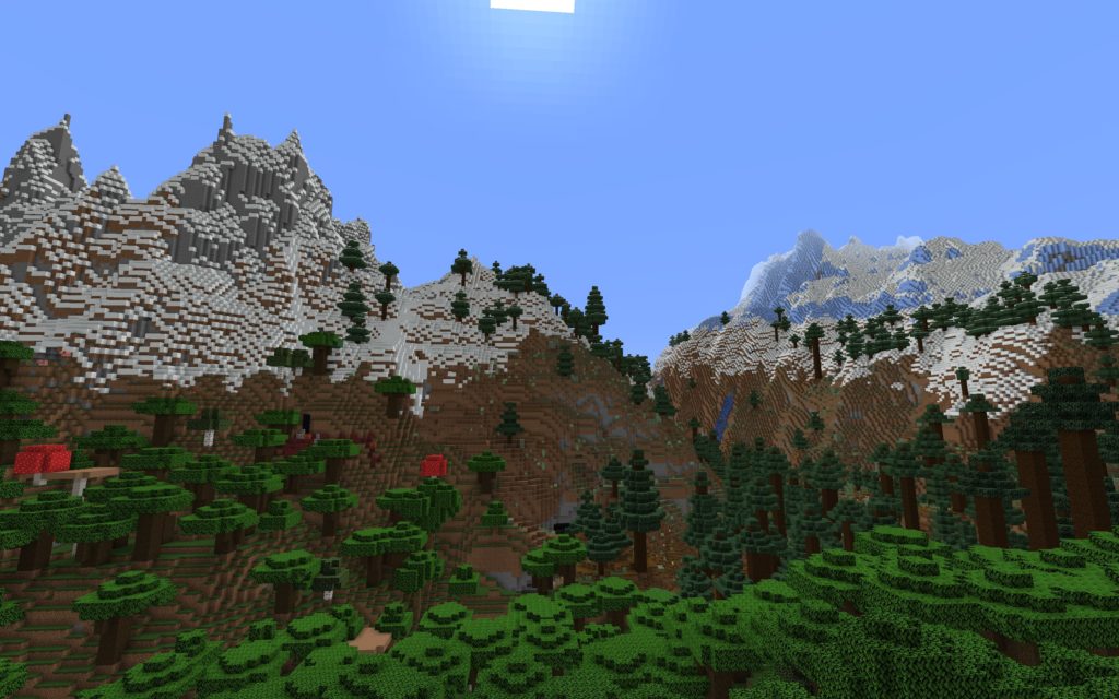 The Himalayas in a Minecraft 1.18 seed