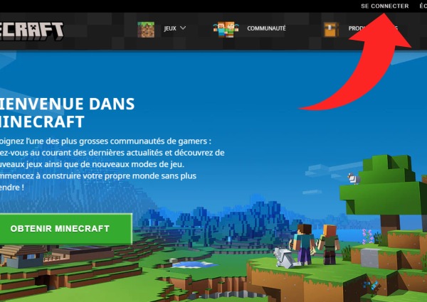 Go to minecraft.net and click on the login button in the upper right corner.