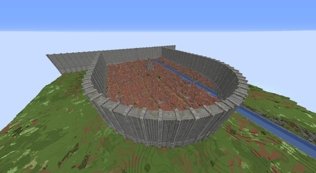 I built Shiganshina 1:1 in Minecraft! : r/ShingekiNoKyojin