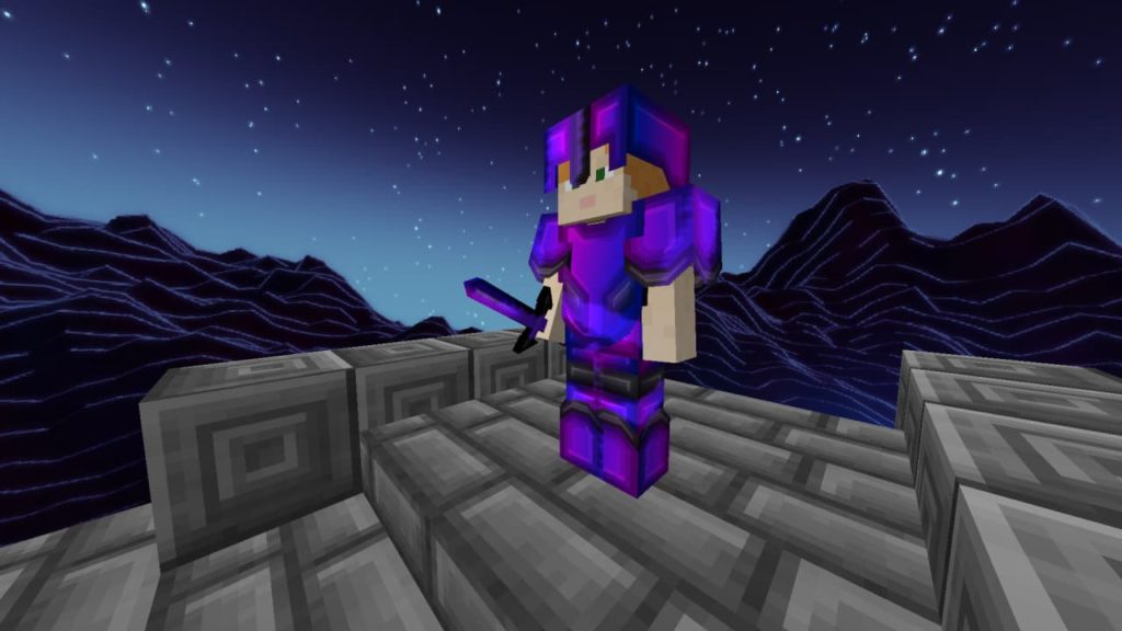 Synthwave PvP texture pack minecraft : an armor