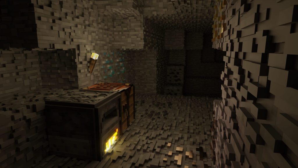 fondo de pantalla de la cueva de minecraft