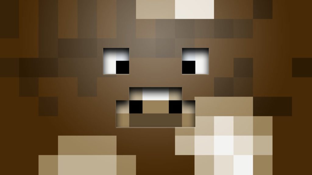 Minecraft bildschirmhintergrund : ein Kuhkopf