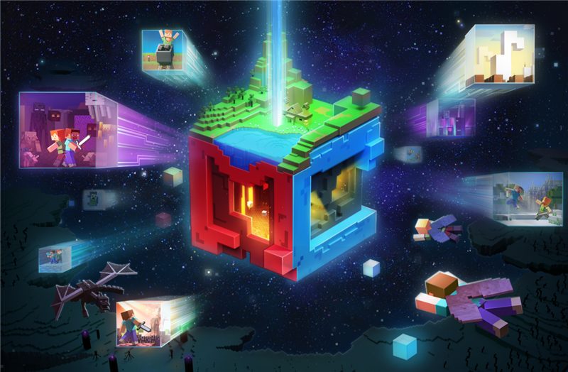 minecraft wallpaper space cube
