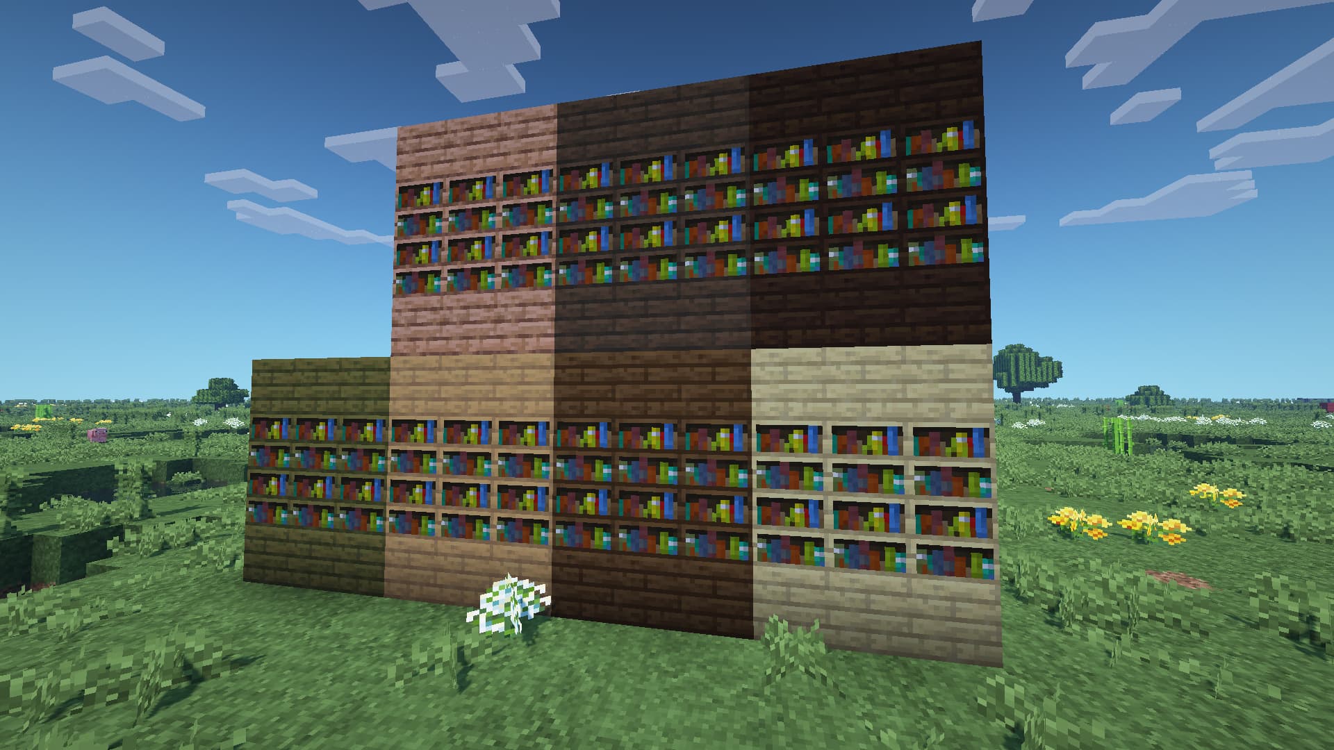 Better Vanilla Building : Verbundene Texturen einer Bibliothek