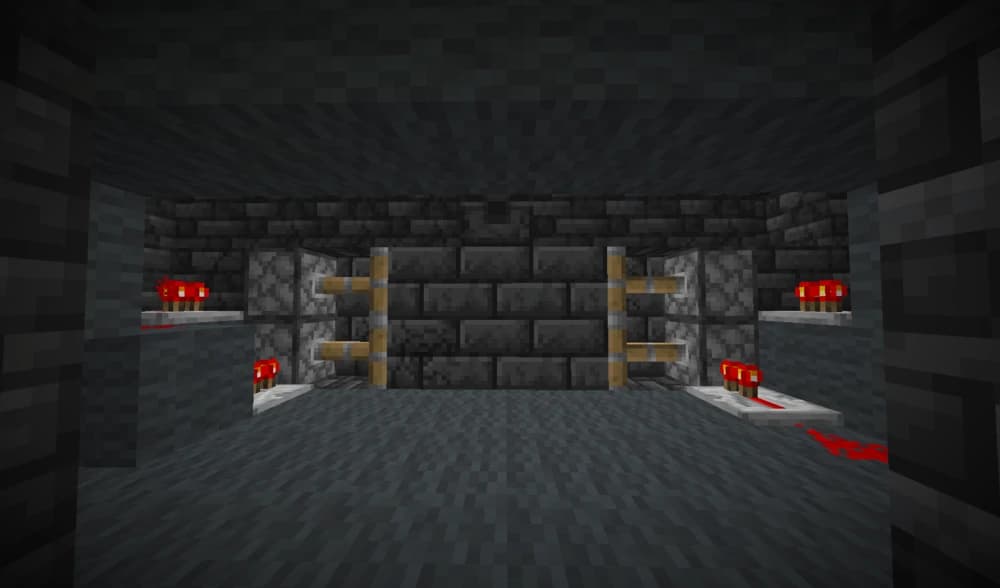 A naturally generated piston door in an ancient city