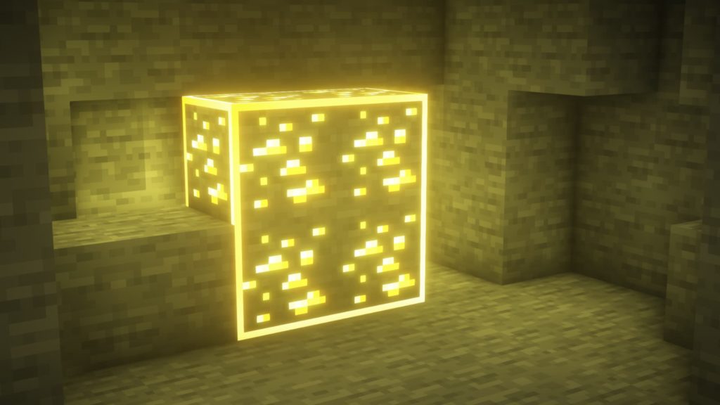 Gold texture with Visible Ores texture pack