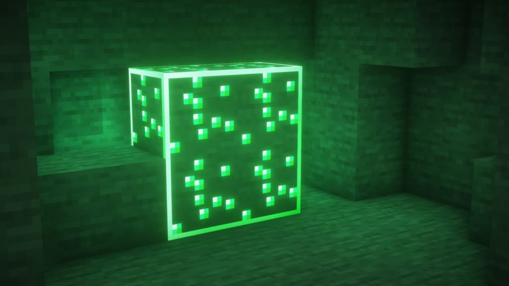 Emerald texture with Visible Ores texture pack