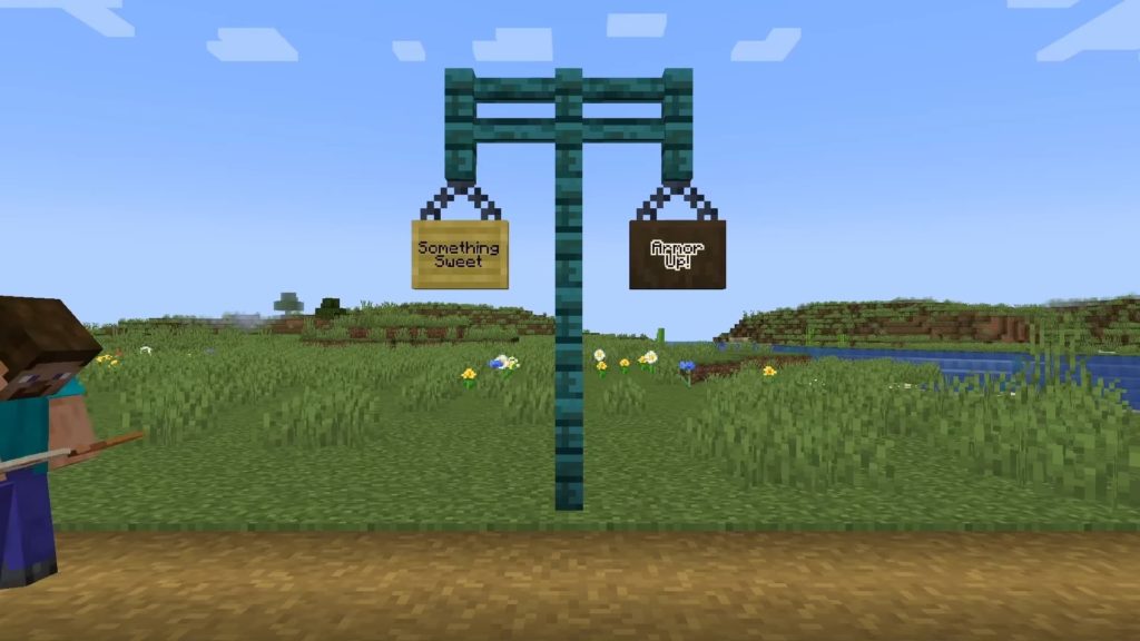 Cartel colgante minecraft