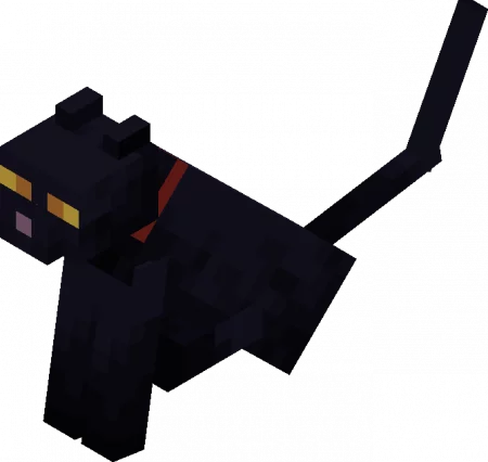 gato negro sentado minecraft
