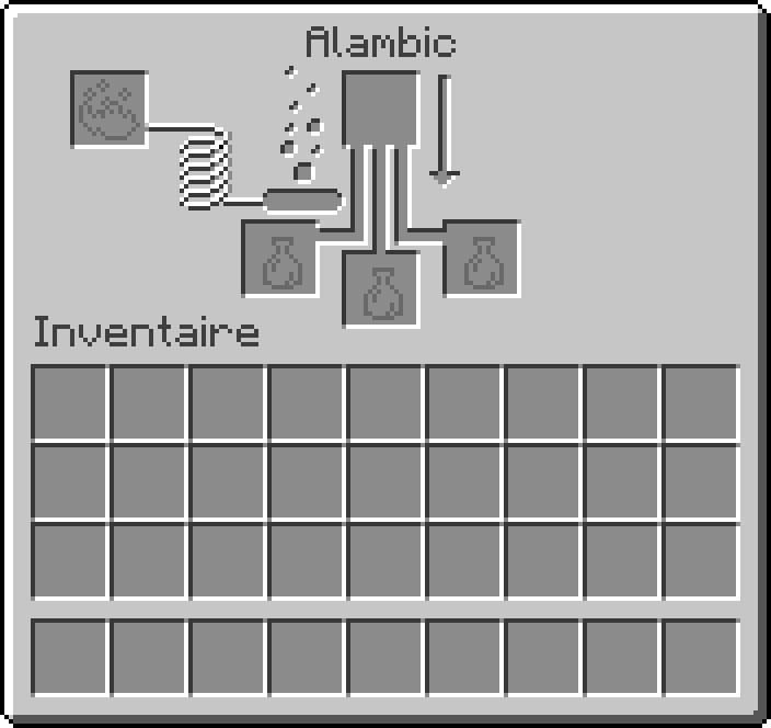 Interfaz del soporte para pociones de Minecraft