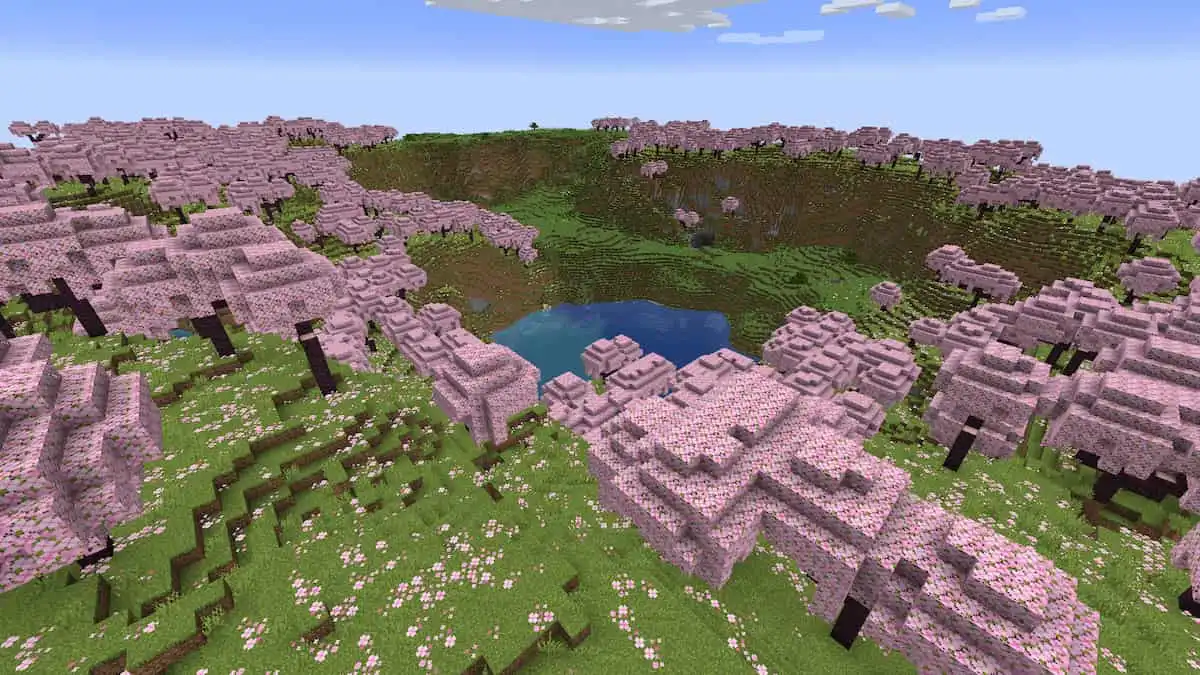 semillas para minecraft 1.20 Valle de los cerezos en flor