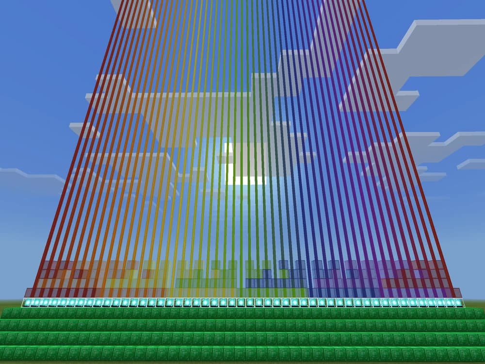 spettro di colori del faro minecraft