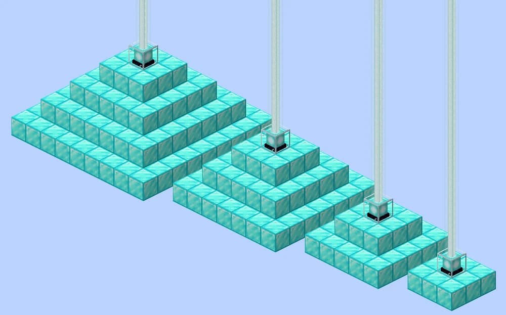 Minecraft-Leuchtfeuer-Pyramide