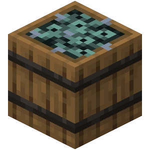 Barrel with minecraft poission