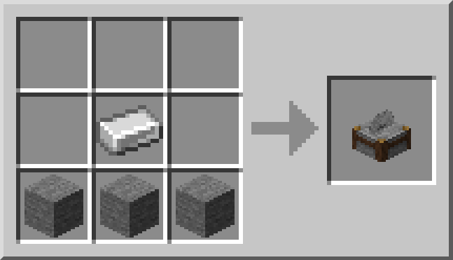 Criação do Cortador de pedras no Minecraft