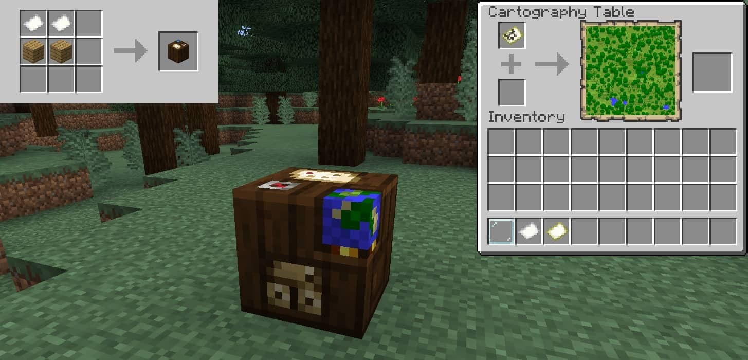 Minecraft Cartography Table : How to make and use it ?