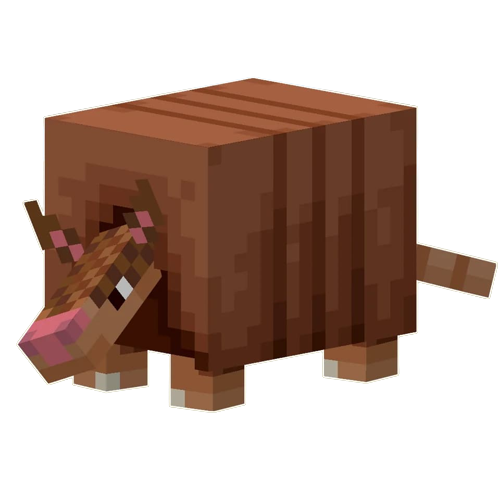 Un armadillo in Minecraft.