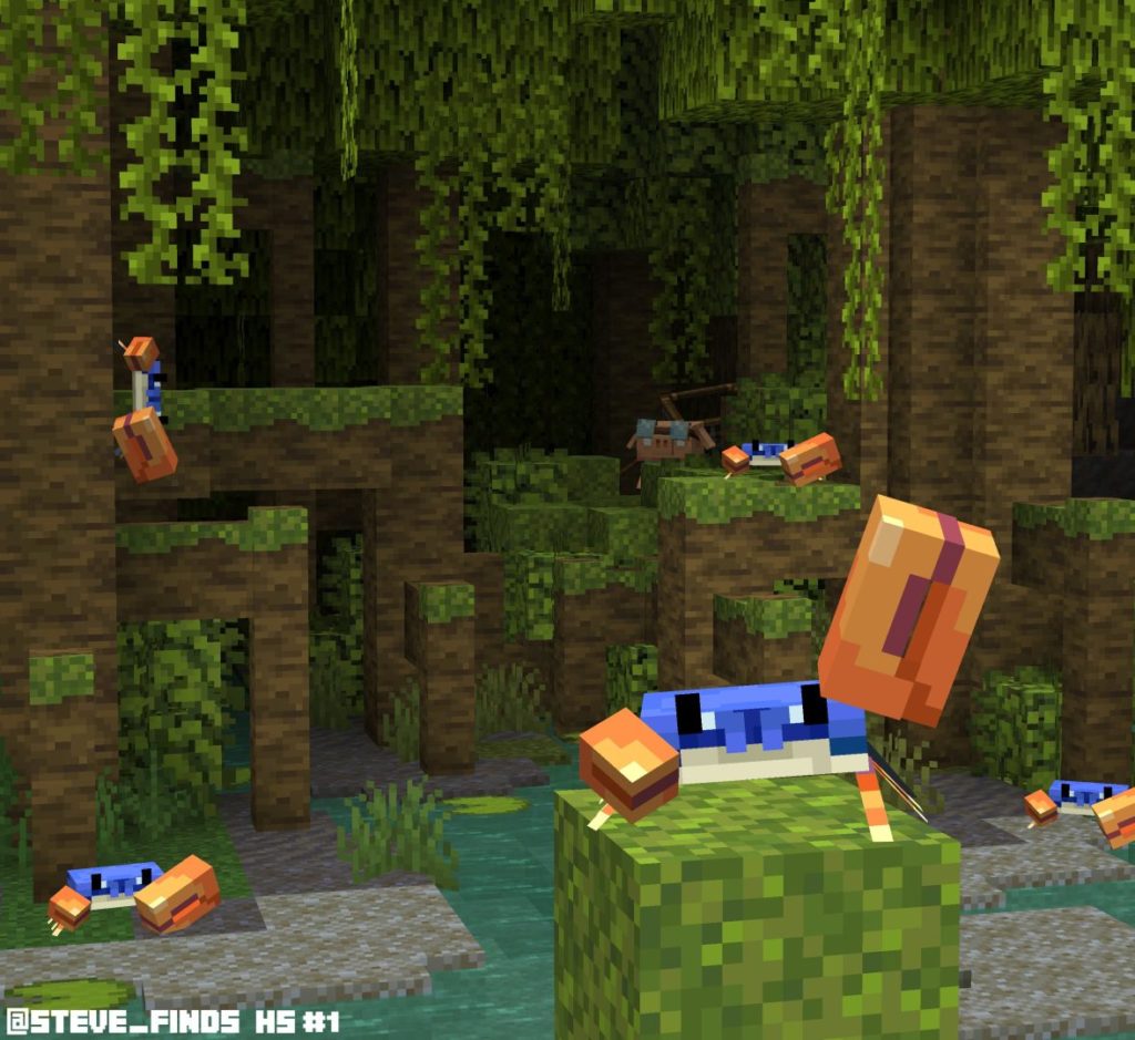 Puesta en escena del Cangrejo en Minecraft