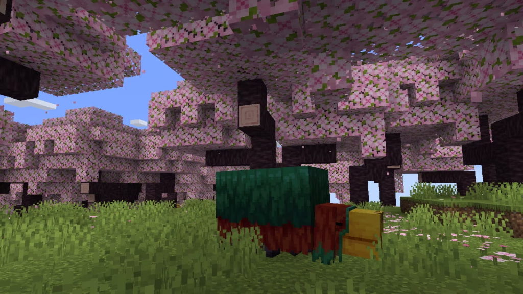 Árvore de cerejeira em flor Minecraft