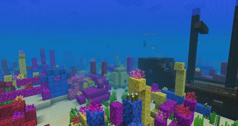 bioma de recifes oceânicos no minecraft